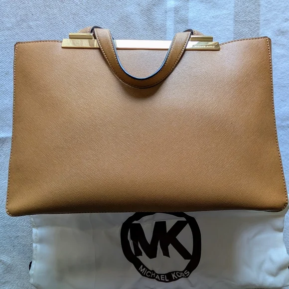 Michael Kors Tan Luggage Tilda Textured Leather Purse - Picture 1 of 4